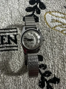 Vintage Timex Women’s Mechanical Watch 24mm Silver Dial Date Expansion Band - Picture 1 of 9