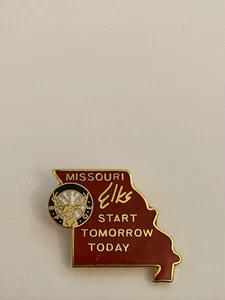 Missouri Elks Start Tomorrow Today Lapel Pin P110 - Picture 1 of 4
