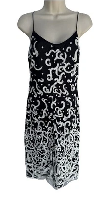 Giorgio Armani Vintage Black Label Sequin Beaded Silk Lined Dress IT 42 - Image 1 of 4