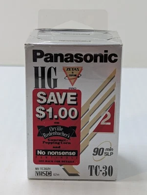 Paquete de 2 Panasonic HG VHS-C TC-30 90 minutos SLP NV-TC30ZH de colección nuevo sellado Foto 1 de 4