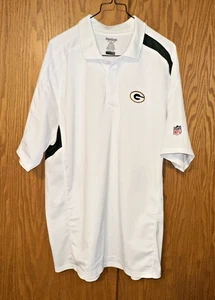 Camisa Polo Green Bay Packers REEBOK "Play Dry" Blanca Manga Corta Talla XL - Imagen 1 de 16