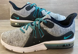 Nike Air Max Sequent 3 Womens Running Shoes 11 White Hyper Jade Black 908993-100 - Picture 1 of 8
