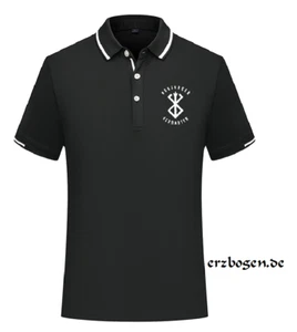 Berserker Germanien Poloshirt mit Stickerei - deutsch Wikinger Rune - Bild 1 von 3