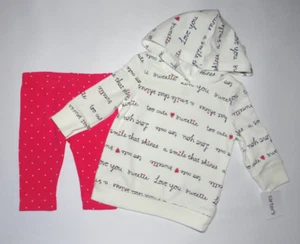 NWT, Baby girl clothes, 6 months, Carter's hoodie & pant set/ SEE DETAILS SIZE~ - Picture 1 of 8