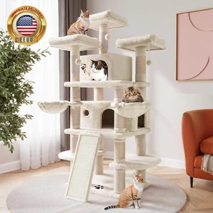 68 Inches Multi-Level Large Cat Tree for Large Kitties/Big Cat Tower with Condo/ - Picture 1 of 10