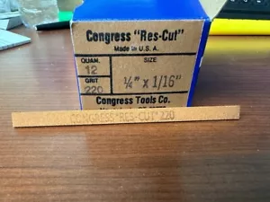 STRUMENTI CONGRESSUALI CO. PIETRA LUCIDANTE TAGLIO RES 1/4"X1/16"X4" 220 GRANA LOTTO DI 6 - Foto 1 di 1