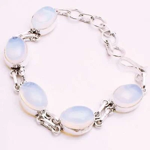 Opalit Edelstein Versilbert Armband Handmade Schmuck Geschenk 18 G BR-1043 - Bild 1 von 3