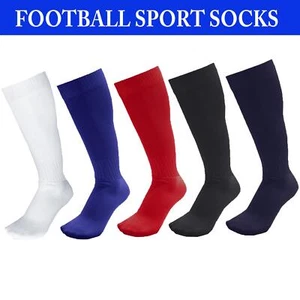 Football Socks Boys Mens Kids Hockey Sports Soccer Rugby Plain PE School UK Size - Picture 1 of 6