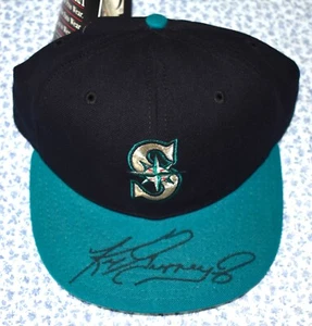 KEN GRIFFEY, JR. SIGNED SEATTLE MARINER'S CAP / CJR PRODUCTIONS INC. COA - Picture 1 of 2