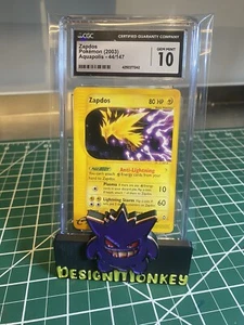 2003 Pokemon CGC 10 Zapdos Aquapolis 44/147 GEM MINT - Bild 1 von 2