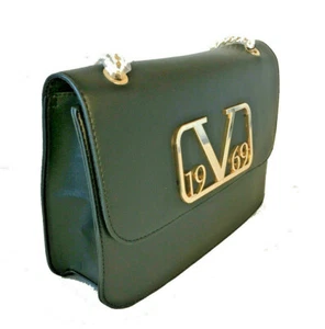 19V69 Italy by Versace Schultertasche Umhängetasche Mittel Schwarz Damen Neu - Bild 1 von 6