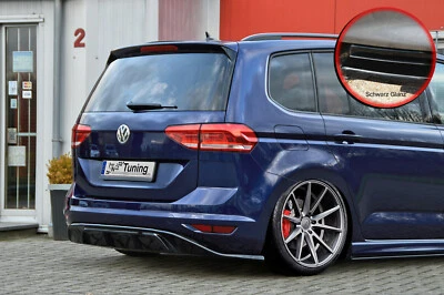 Alerón trasero alerón difusor de ABS para VW Touran 5T negro brillo - Imagen 1 de 2