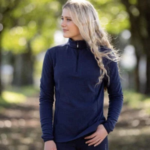 IT03375 Lemieux Faye Fleece Midlayer 1/4 Zip Shirt - Navy NEU - Bild 1 von 9