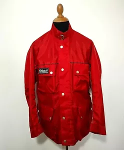 Belstaff Motorcycle Nylon Jacket M/L Red Vintage Men's Unisex Moto Riding Retro - Picture 1 of 12