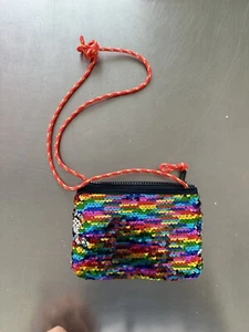 Crewcuts Purse Sequin Multicolor Flip able Silver - Picture 1 of 4
