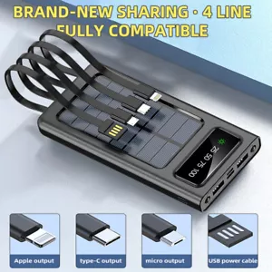 Solar Power Bank 9000000mAh 4 USB Backup External Battery Charger for Cell Phone - Picture 1 of 12