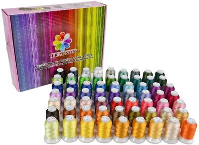 Polyester Embroidery Threads 63 Colors Machine Threads 40-Weight, 550-Yards each - Image 1 of 3