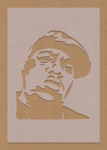 Biggie Smalls Stencil Celebrity Rock Star Hip Hop Shabby Chic - Picture 1 of 1