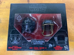 Star Wars #6 Black Series Titanium Helmets Death Trooper & Rebel NEW FREE SHIP - Picture 1 of 2
