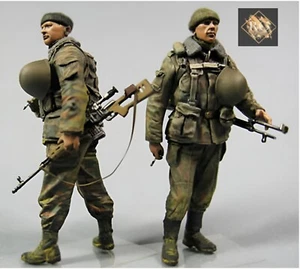 1/35 Resin Figur Modelle 2 russische Soldaten in Tschetschenien unbemalt ungebaut - Bild 1 von 2
