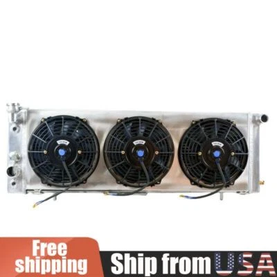 3 Rows Aluminum Radiator+Shroud+Fan For Jeep Cherokee XJ Comanche 4.0L 1991-2001 — 第 1/4 张图片