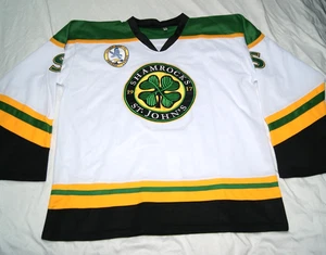 St Johns Shamrocks Hockey Trikot Herren 2XL weiß #3 Rhea Eastern Maritime Goon - Bild 1 von 14