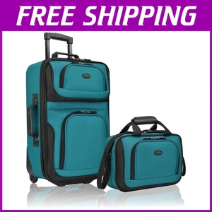 Rio Lightweight Rolling Carry-On Suitcase Set - Picture 1 of 10
