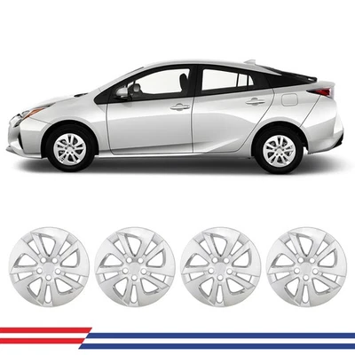 15" Hubcap Set Of 4 Chrome Wheel Covers For 2016-2022 Toyota Prius 15'' Rim - Image 1 of 4