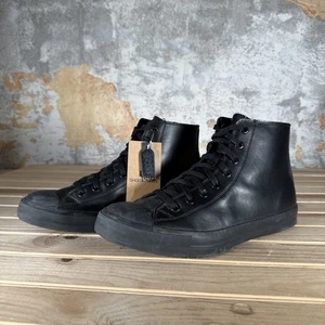 Zapatos para tripulaciones Pembroke High Too Negro Cuero Antideslizante 11M 12.5W Unisex - Imagen 1 de 9