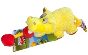 Hungry Hippo 8" Hippo Dog Toy w/Squeaker, Crinkle & Movable Rope, Tug Toy New - Picture 1 of 4