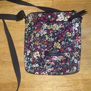 Vera Bradley Classic Hipster Crossbody Purple Plum Petals New With Tags Retired - Picture 1 of 9
