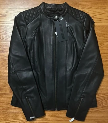 ¡NUEVO CON ETIQUETAS! Chaqueta de cuero para mujer Harley Davidson Scene Supreme pequeña $425 98023-23VW Foto 1 de 4