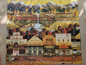 Hasbro Charles Wysocki "Train to Town" 1,000 Pcs *MISSING 1 PIECE FREE SHIPPING* - Picture 1 of 3