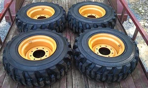 4 NEW Deestone 12X16.5 Skid Steer Tires & Rims for Case XT & 400 series-12-16.5 - Picture 1 of 6
