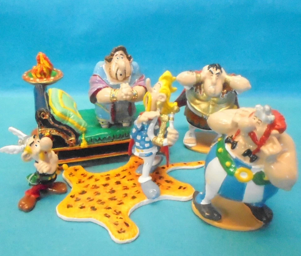 2365 ASTERIX Figuren SET Der Goldene Hinkelstein menhir d'Or METALL Fa. Pixi MIB - Bild 1 von 4