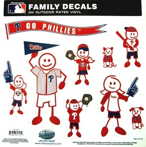Philadelphia Phillies Outdoor Rated Vinyl Family Decals MLB Licensed Baseball - Picture 1 of 3