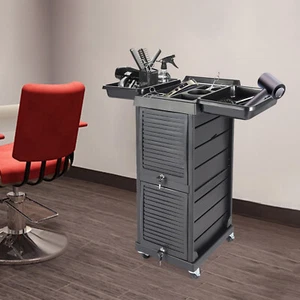 Beauty Salon Cart - Lockable Salon Trolley Cart with 7 Tiers and Tool Holders - Picture 1 of 18