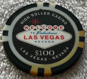 Chip HIGH ROLLER CASINO $100 FANTASY Las Vegas Nevada* - Imagen 1 de 2