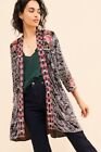 New Driftwood Carly Velvet Embroidered Kimono Jacket Size Large Z24-15