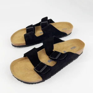 Birkenstock Arizona Black Suede Leather Casual Sandals Men's and Women's shoes - Picture 1 of 9