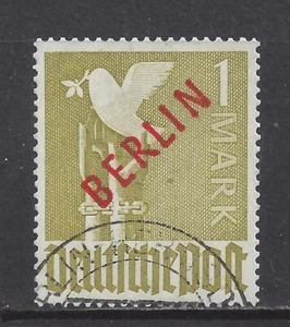 Germany 1949 Berlin West 1 Mark red overprint used BPP signed $ 660.00 - Picture 1 of 1