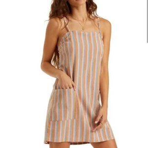 Billabong Womens S Straight Round Striped Minidress NEW - Bild 1 von 12