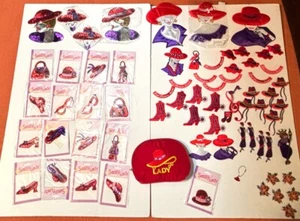 Red Hat Society Wrights Appliqué Iron-On Patch Donna Borsa Guanti Donna Enorme - Foto 1 di 3