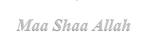 Universal Car/van SILVER VINYL Maa Shaa Allah Sticker - Picture 1 of 2