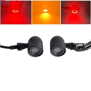 Mini luces traseras de señal de giro de freno de bala para motocicleta Harley Cruiser Chopper - Imagen 1 de 8