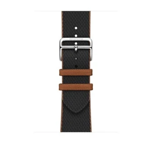 Hermes Apple Watch ST Oro Negro Sarga Salto Acero Inoxidable Banda 45mm Serie 9 - Imagen 1 de 2