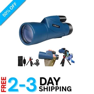 Outdoor-Ready 12x55 Monocular with Smartphone Clip - Ideal for Wildlife Viewing - Picture 1 of 10