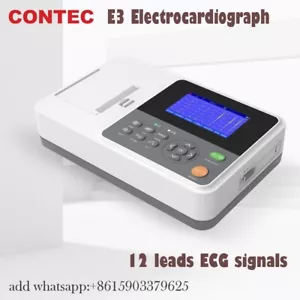 CE Digital 3 Kanal 12 Leitungen EKG/EKG Maschine + PC Software Drucker, CONTEC - Bild 1 von 13