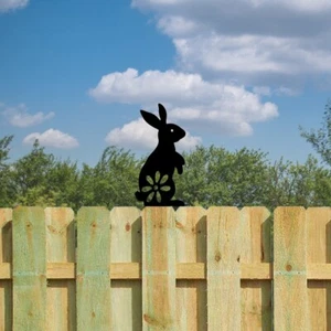 Bunny Fence Peeker - Outdoor Patio Garden Design Fence Ornament - Picture 1 of 3