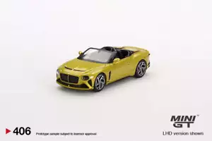 MINI GT Bentley Mulliner Bacalar Yellow Flame - MGT00406 1:64 Diecast Model Car - Imagen 1 de 4